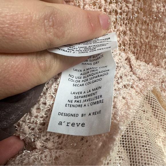 Alter’d State lightweight sweater A’reve pink lace knot size large - Picture 7 of 10